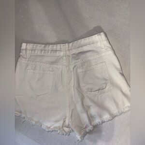 SHEIN White Denim Jean Shorts med